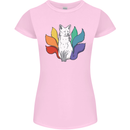 LGBT Kitsune Fox Gay Pride Womens Petite Cut T-Shirt Light Pink