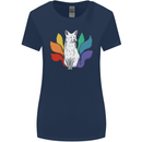 LGBT Kitsune Fox Gay Pride Womens Wider Cut T-Shirt Navy Blue