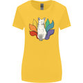 LGBT Kitsune Fox Gay Pride Womens Wider Cut T-Shirt Yellow