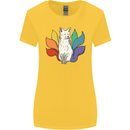 LGBT Kitsune Fox Gay Pride Womens Wider Cut T-Shirt Yellow