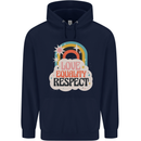 LGBT Love Equality Respect Gay Pride Day Childrens Kids Hoodie Navy Blue