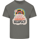 LGBT Love Equality Respect Gay Pride Day Kids T-Shirt Childrens Charcoal
