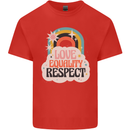 LGBT Love Equality Respect Gay Pride Day Kids T-Shirt Childrens Red
