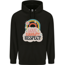 LGBT Love Equality Respect Gay Pride Day Mens 80% Cotton Hoodie Black