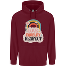 LGBT Love Equality Respect Gay Pride Day Mens 80% Cotton Hoodie Maroon