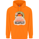 LGBT Love Equality Respect Gay Pride Day Mens 80% Cotton Hoodie Orange