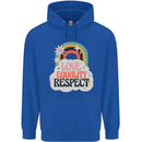 LGBT Love Equality Respect Gay Pride Day Mens 80% Cotton Hoodie Royal Blue