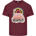 LGBT Love Equality Respect Gay Pride Day Mens Cotton T-Shirt Tee Top Maroon