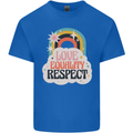LGBT Love Equality Respect Gay Pride Day Mens Cotton T-Shirt Tee Top Royal Blue