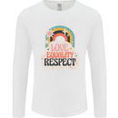 LGBT Love Equality Respect Gay Pride Day Mens Long Sleeve T-Shirt White