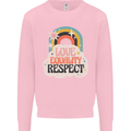 LGBT Love Equality Respect Gay Pride Day Mens Sweatshirt Jumper Light Pink
