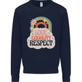 LGBT Love Equality Respect Gay Pride Day Mens Sweatshirt Jumper Navy Blue