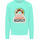 LGBT Love Equality Respect Gay Pride Day Mens Sweatshirt Jumper Peppermint