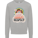 LGBT Love Equality Respect Gay Pride Day Mens Sweatshirt Jumper Sports Grey