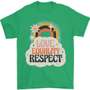 LGBT Love Equality Respect Gay Pride Day Mens T-Shirt Cotton Gildan Irish Green