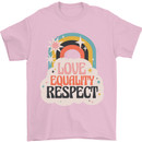 LGBT Love Equality Respect Gay Pride Day Mens T-Shirt Cotton Gildan Light Pink