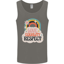 LGBT Love Equality Respect Gay Pride Day Mens Vest Tank Top Charcoal