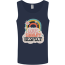 LGBT Love Equality Respect Gay Pride Day Mens Vest Tank Top Navy Blue