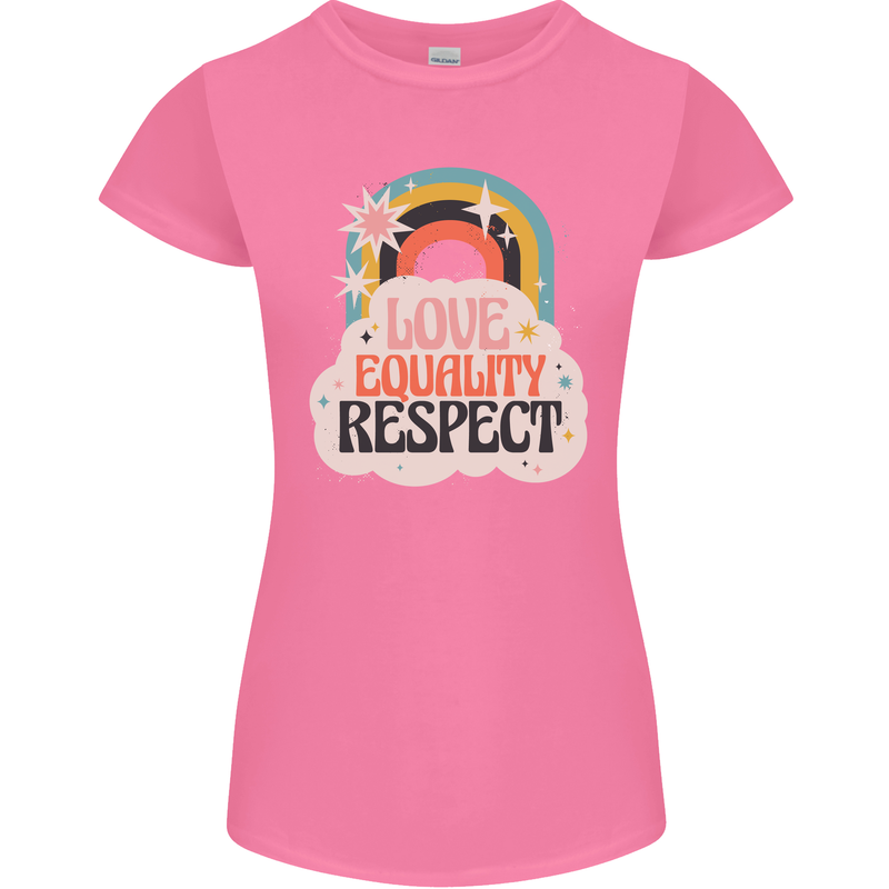 LGBT Love Equality Respect Gay Pride Day Womens Petite Cut T-Shirt Azalea