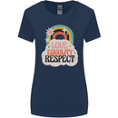 LGBT Love Equality Respect Gay Pride Day Womens Wider Cut T-Shirt Navy Blue