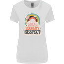 LGBT Love Equality Respect Gay Pride Day Womens Wider Cut T-Shirt White