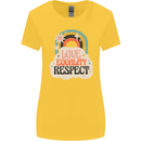 LGBT Love Equality Respect Gay Pride Day Womens Wider Cut T-Shirt Yellow