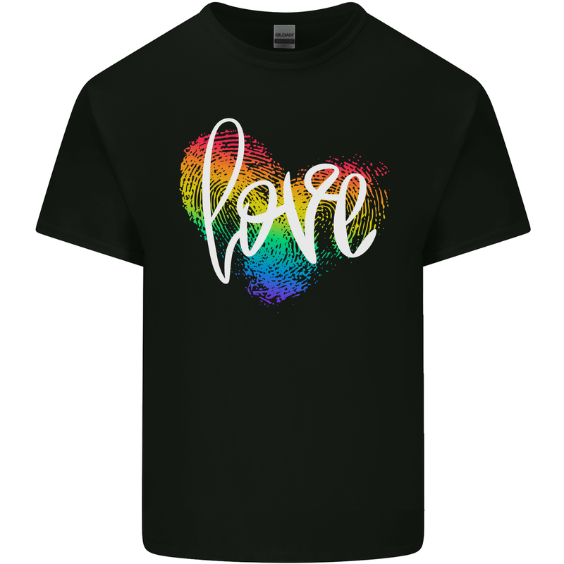 LGBT Love Gay Pride Day Awareness Mens Cotton T-Shirt Tee Top Black