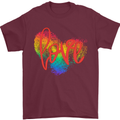 LGBT Love Gay Pride Day Awareness Mens T-Shirt Cotton Gildan Maroon