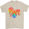 LGBT Love Gay Pride Day Awareness Mens T-Shirt Cotton Gildan Sand