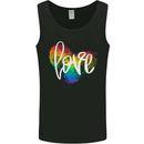 LGBT Love Gay Pride Day Awareness Mens Vest Tank Top Black