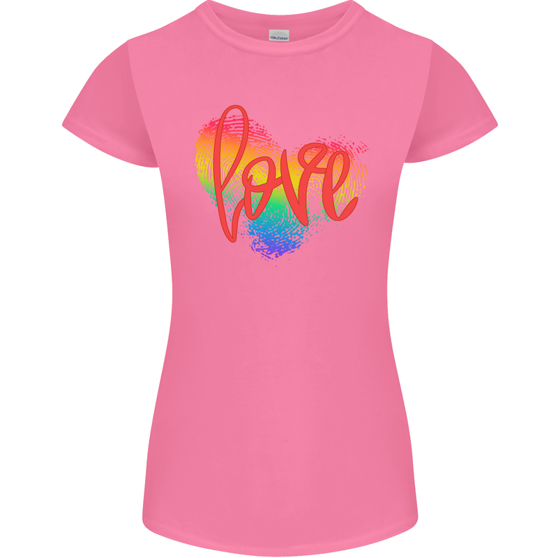 LGBT Love Gay Pride Day Awareness Womens Petite Cut T-Shirt Azalea
