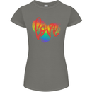 LGBT Love Gay Pride Day Awareness Womens Petite Cut T-Shirt Charcoal