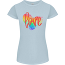 LGBT Love Gay Pride Day Awareness Womens Petite Cut T-Shirt Light Blue