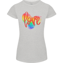 LGBT Love Gay Pride Day Awareness Womens Petite Cut T-Shirt Sports Grey