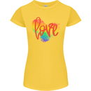 LGBT Love Gay Pride Day Awareness Womens Petite Cut T-Shirt Yellow
