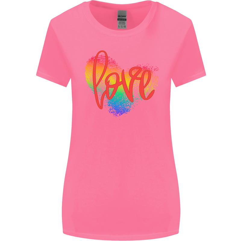 LGBT Love Gay Pride Day Awareness Womens Wider Cut T-Shirt Azalea