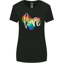 LGBT Love Gay Pride Day Awareness Womens Wider Cut T-Shirt Black
