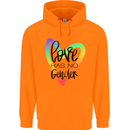 LGBT Love Has No Gender Gay Pride Day Childrens Kids Hoodie Orange
