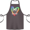 LGBT Love Has No Gender Gay Pride Day Cotton Apron 100% Organic Dark Grey