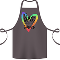 LGBT Love Has No Gender Gay Pride Day Cotton Apron 100% Organic Dark Grey