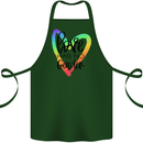 LGBT Love Has No Gender Gay Pride Day Cotton Apron 100% Organic Forest Green