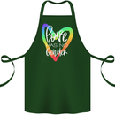 LGBT Love Has No Gender Gay Pride Day Cotton Apron 100% Organic Forest Green