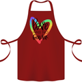 LGBT Love Has No Gender Gay Pride Day Cotton Apron 100% Organic Maroon