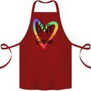 LGBT Love Has No Gender Gay Pride Day Cotton Apron 100% Organic Maroon