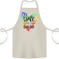 LGBT Love Has No Gender Gay Pride Day Cotton Apron 100% Organic Natural
