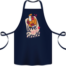 LGBT Love Has No Gender Gay Pride Day Cotton Apron 100% Organic Navy Blue