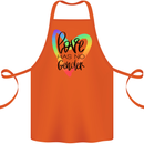 LGBT Love Has No Gender Gay Pride Day Cotton Apron 100% Organic Orange