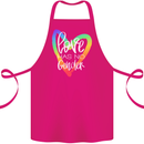LGBT Love Has No Gender Gay Pride Day Cotton Apron 100% Organic Pink