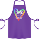 LGBT Love Has No Gender Gay Pride Day Cotton Apron 100% Organic Purple