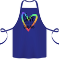 LGBT Love Has No Gender Gay Pride Day Cotton Apron 100% Organic Royal Blue